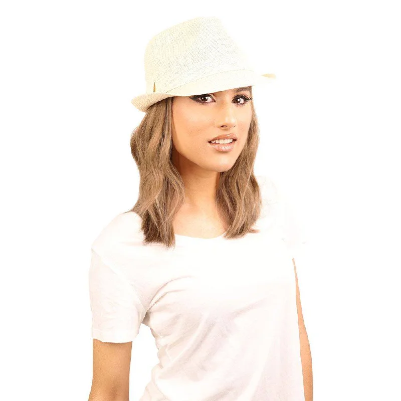 Adjustable - cap human - hair wig for a comfortable fit16" HatFall Wig Medium Blonde