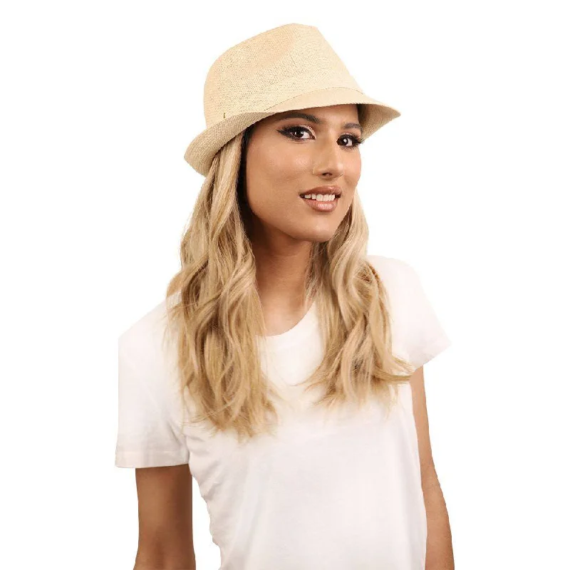 Human - hair wig with a pre - bleached knot for a natural - looking scalp20" HatFall Wig Ash Blonde