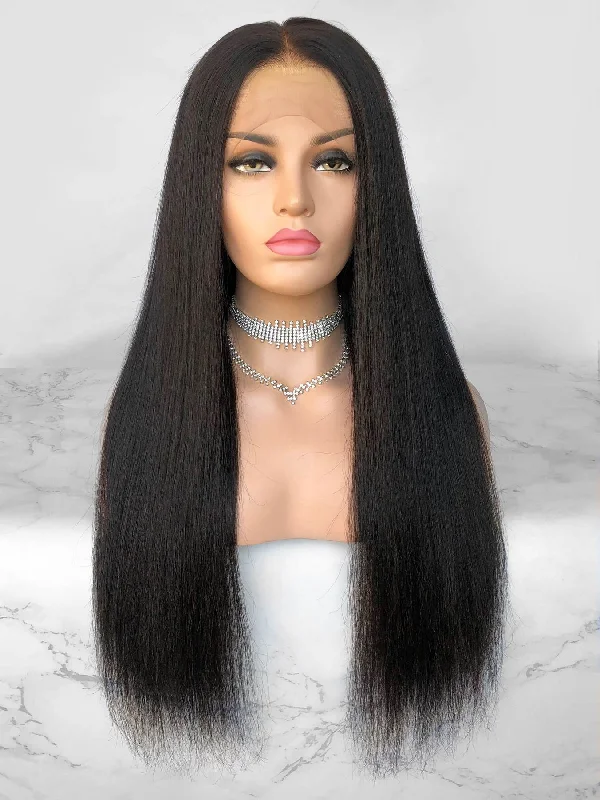 Virgin - human - hair wig with a natural - looking texture for a luxurious feel200% Density HD Lace Frontal Wig