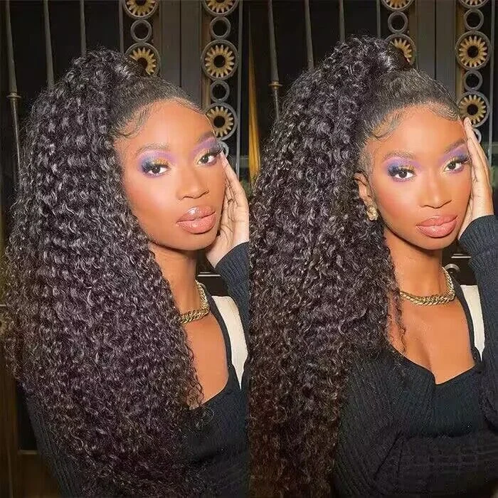 Brazilian - human - hair wig with a full and voluminous look360 Lace Frontal Wigs Curly Human Hair Wigs For Women Sterly Hair