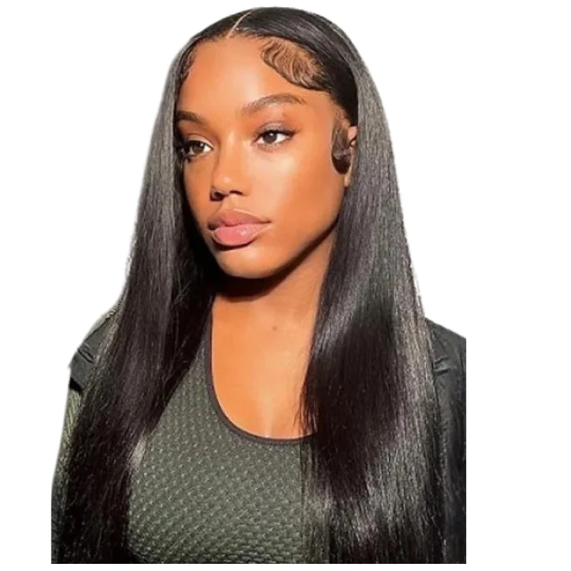 Lace wig with a wispy fringe for a soft and feminine look18" Raw Hair Custom 360 Lace Wig 200% Density Straight