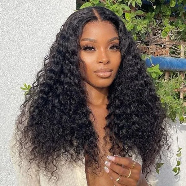 Full - lace wig with a natural - looking hairline for a seamless appearanceSterly 4×4 HD Transparent Deep Wave Closure Wigs Human Hair Wigs For Women