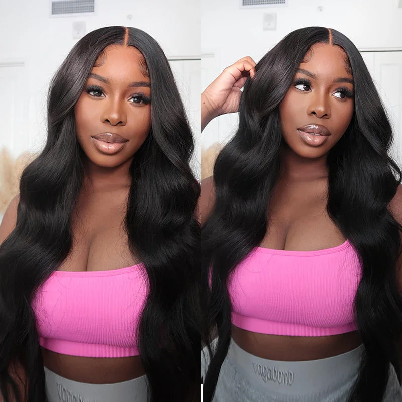 Lace wig with a wavy texture for a beachy lookSterly 5x5 HD Lace Body Wave Closure Wig Glueless Human Hair Wigs