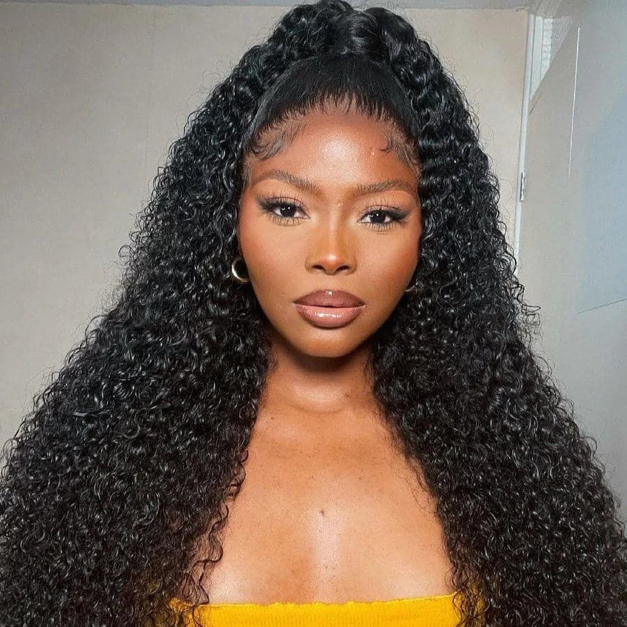 Human - hair wig with a pre - plucked hairline for a more natural lookSterly 5x5 Transparent Lace Closure Wigs Curly Human Hair Wigs For Women