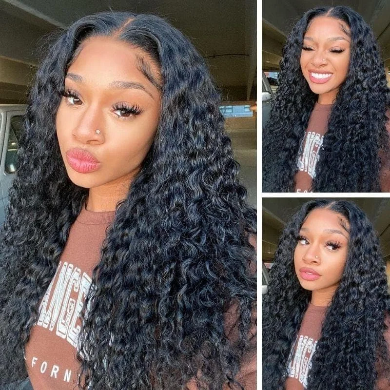 Full - lace wig with a natural - looking hairline for a seamless appearanceSterly 5x5 HD Lace Closure Wigs Human Hair Water Wave Wig