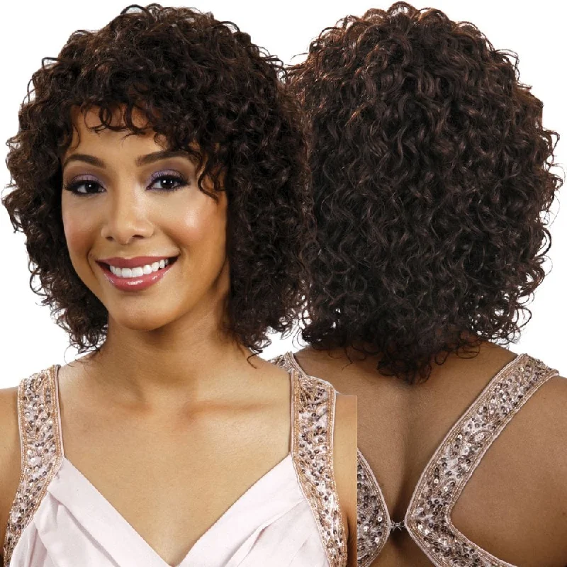 Indian - human - hair wig with a natural - looking shineBobbi Boss 100% Human Hair Boss Wig - MH1228 Wilma