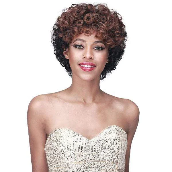 Human - hair wig with a straight texture for a sleek and minimalist lookBobbi Boss 100% Human Hair Wig - MH1223 CLOVER