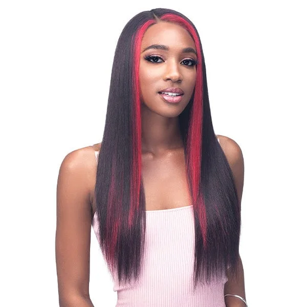 Lace wig with a curly texture for a bold and stylish choiceBobbi Boss Human Hair Blend 13X7 Glueless Frontal Lace Wig - MBLF007 MABLE