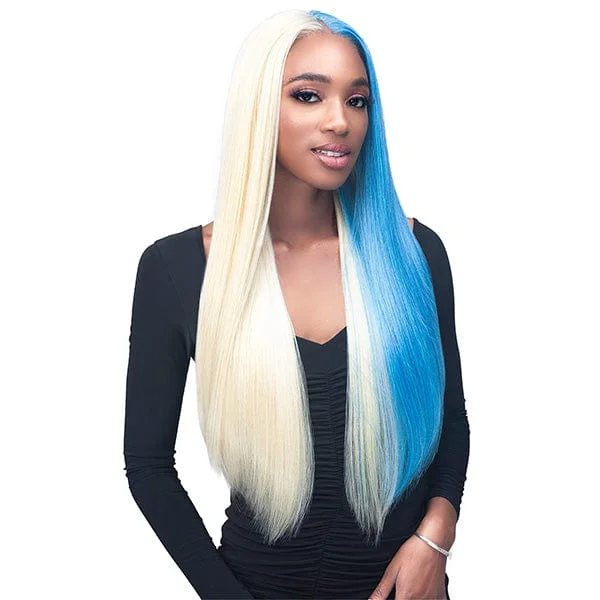 Lace wig with a honey - blonde color for a warm and sunny appearanceBobbi Boss Synthetic 13X4 Glueless Frontal Lace Wig - MLF261 CAMILA