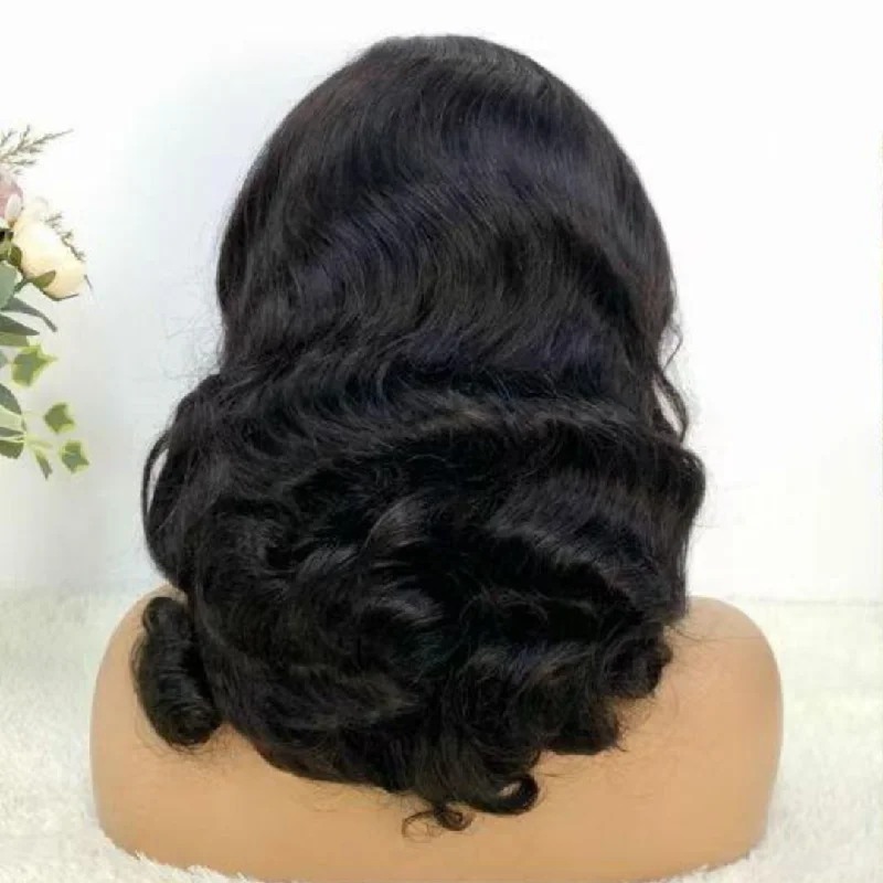 Lace wig with a pre - bleached knot for a natural - looking scalpBody Curl 12” and 16” Double Drawn 13x4 Full Frontal Lace Wig Transparent Lace 200% Density