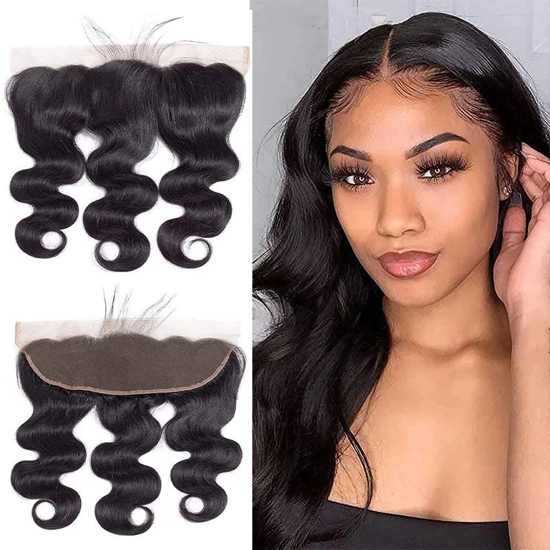 Human - hair wig with a side - swept bang for a sophisticated lookWesface Body Wave Hair 1 Pcs Lace Frontal Free Part