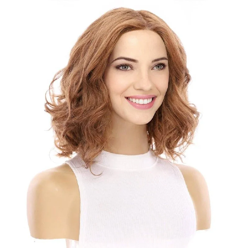 Peruvian - human - hair wig with a soft and manageable feel13" Victoria Silk Top Wig Copper Wavy