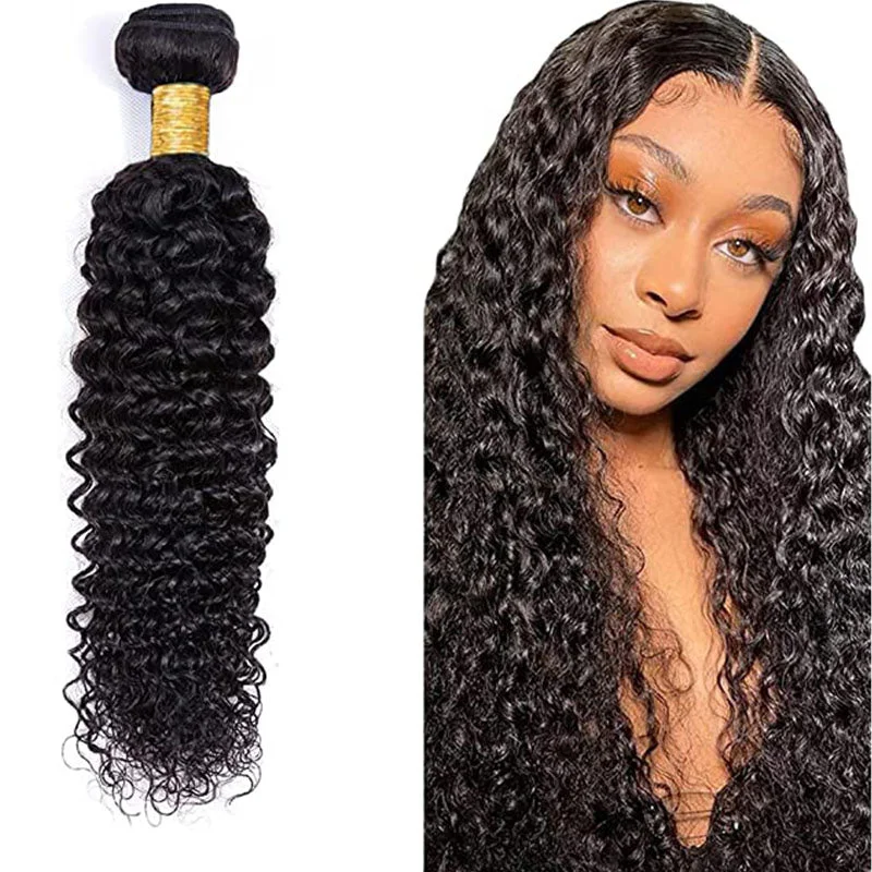 Human - hair wig with a straight texture for a sleek and minimalist lookWesface Curly 1 Bundle Human Virgin Hair Natural Color