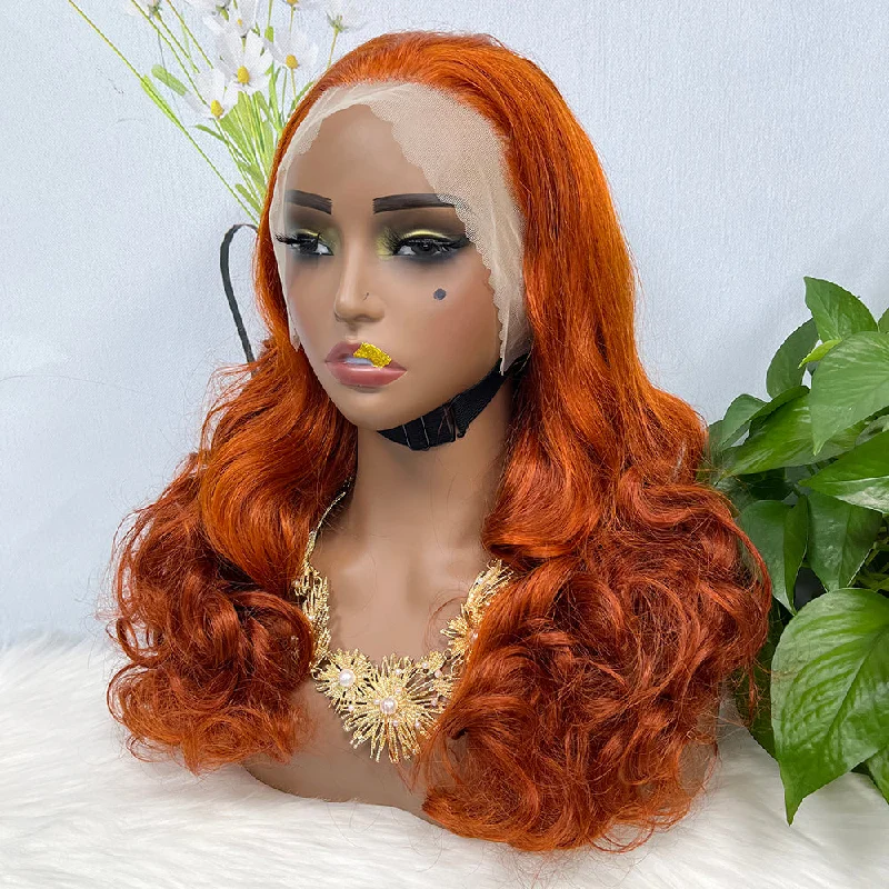 Lace wig with a curly texture for a bold and stylish choiceDouble Drawn 13*4 Lace Wig Loose Wave Natural Human Hair Lace Wig Color 350# 250% Density