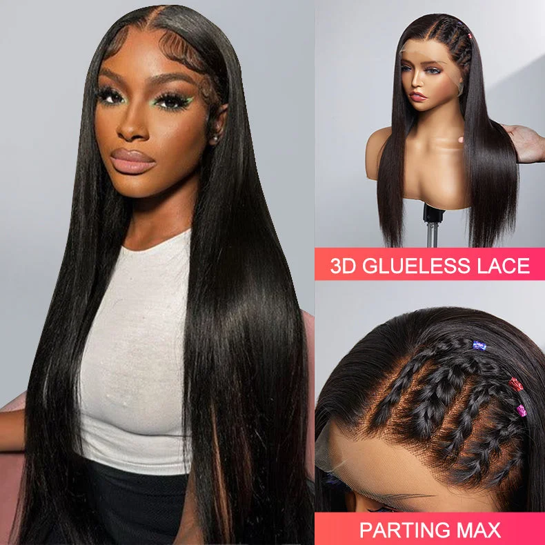 Lace wig in a chocolate - brown color for a rich and warm appearance【Half Lace Wig】3D Glueless 13X6 Half Lace Transparent Prre-plucked hairline Lace Wig With flexible hairstyling and invisible  knots Wig