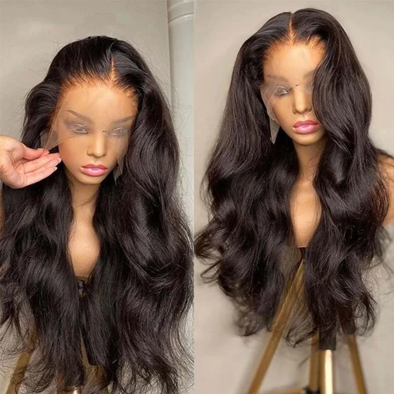 Lace wig with a silk - base cap for a comfortable and smooth feelBody Wave HD Lace Front Wig 13*4 Front Body Wave Transparent Lace Frontal Human Hair Wigs