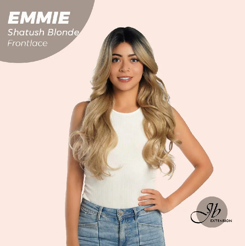 Lace wig with a silk - base cap for a comfortable and smooth feelJBEXTENSION 26 Inches Curly Women Shatush Blonde Wig Pre-Cut Frontlace Glueless Wig EMMIE SHATUSH BLONDE