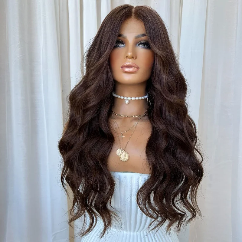 Lace wig with a silk - base cap for a comfortable and smooth feelKING KYLIE BROWN | HD FULL LACE STRETCH CAP