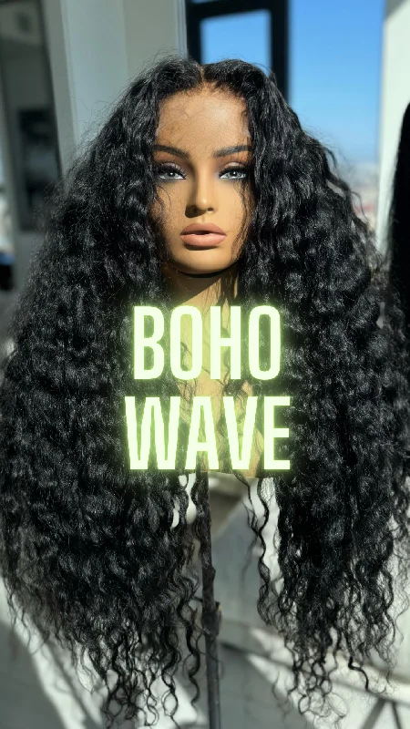 Lace wig with a curly texture for a bold and stylish choiceBoho Wave Lace Wig