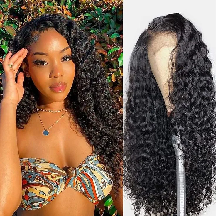 Lace wig with a straight texture for a sleek and minimalist lookLikablewig 4*4/5*5/13*4 Water Wave Wig 250% Density HD Lace/Transparent Lace Closure Wig Lace Frontal Wig