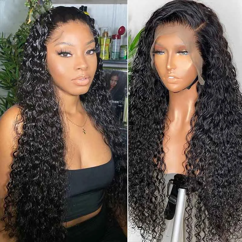 Peruvian - human - hair wig with a soft and manageable feelLong Wig Human Hair Lace Front Wigs Water Wave Wigs 13x4 4x4 13x6