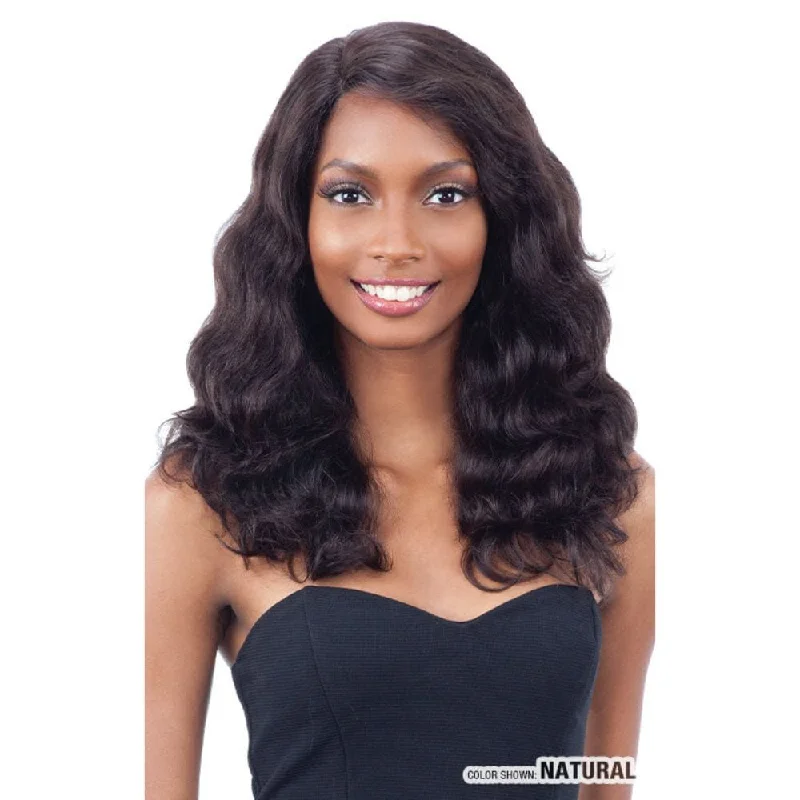 Human - hair wig with a pre - bleached knot for a natural - looking scalpShake-N-Go Deep Invisible L-Part Human Hair Lace Front Wig - Body Wave