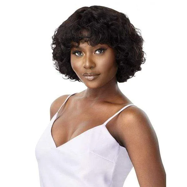 Human - hair wig in a jet - black color for a classic and timeless lookOutre 100% Human Hair MyTresses Purple Label Full Wig - PALMER