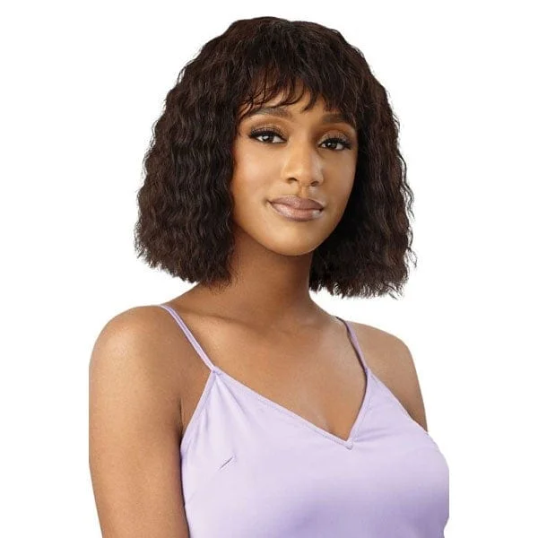 Virgin - human - hair wig with a natural - looking texture for a luxurious feelOutre 100% Human Hair MyTresses Purple Label Full Wig - RASHINA