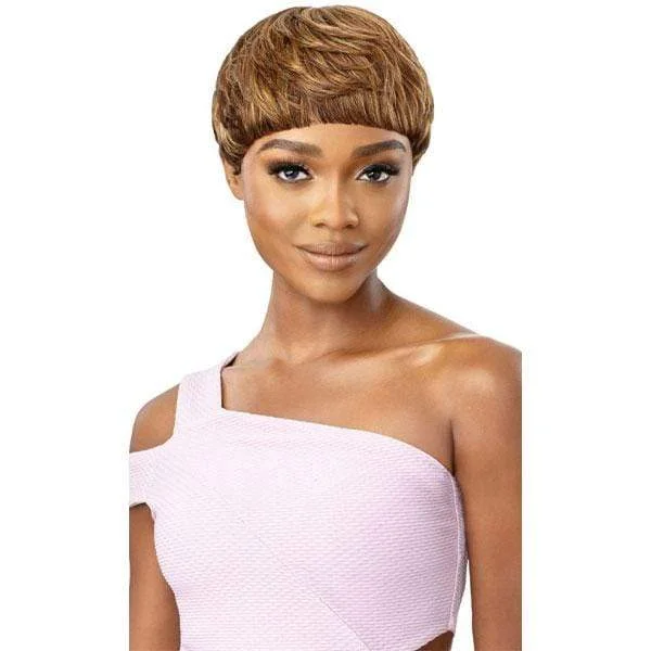 Human - hair wig with a silk - base cap for a comfortable and smooth feelOutre 100% Human Hair Premium Duby Wig - ASPEN