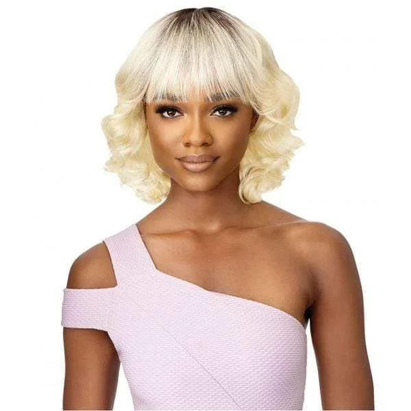 Human - hair wig with a middle - part for a classic and elegant styleOutre 100% Human Hair Premium Duby Wig - KADENCE