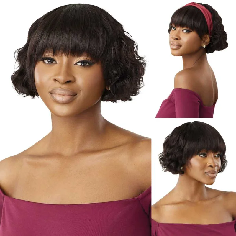 Human - hair wig with a 180 - density for a full and thick appearanceOutre Fab & Fly Unprocessed 100% Human Hair Wig - HH-LAVINA