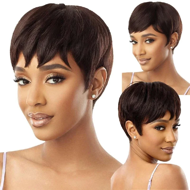 Indian - human - hair wig with a natural - looking shineOutre MyTresses Purple Label Human Hair Wig - HH-Zara