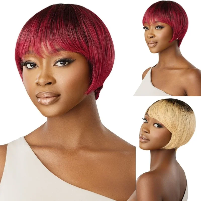 Human - hair wig with a curly texture for a bold and stylish choiceOutre Premium Duby Pre-Bumped Human Hair Wig - Carter