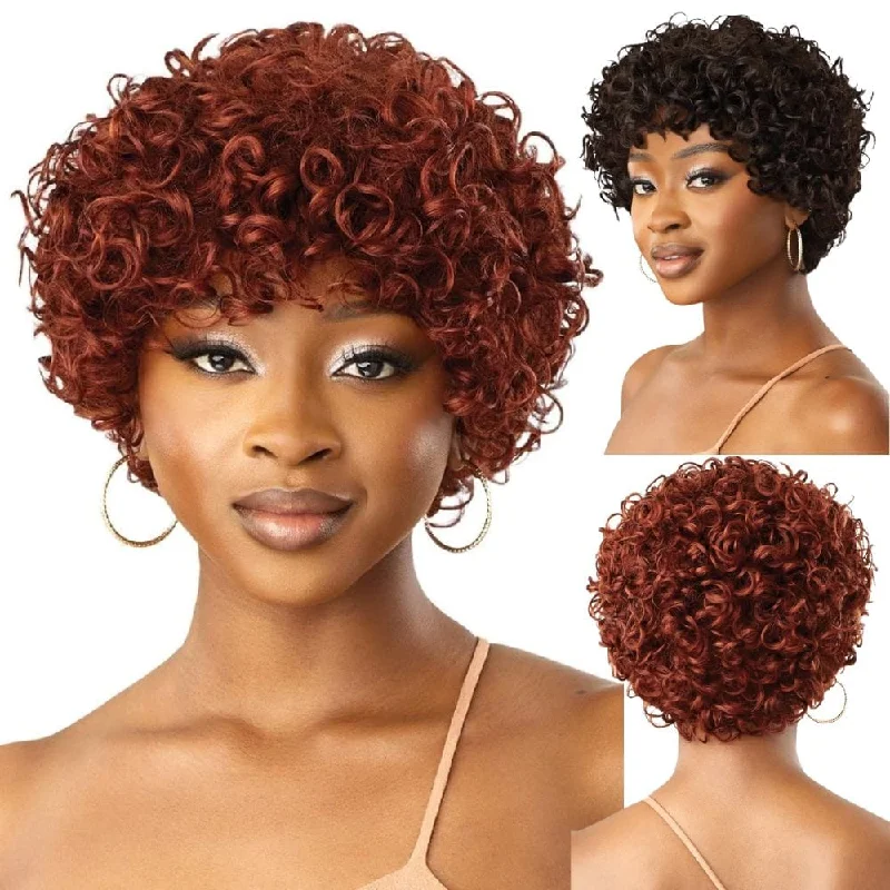 Indian - human - hair wig with a natural - looking shineOutre Premium Duby Human Hair Curly Pixie Wig - Jill