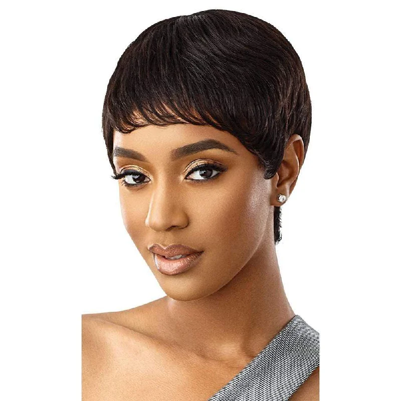 Adjustable - cap human - hair wig for a comfortable fitOutre Premium Duby 100% Human Hair Wig - Asula