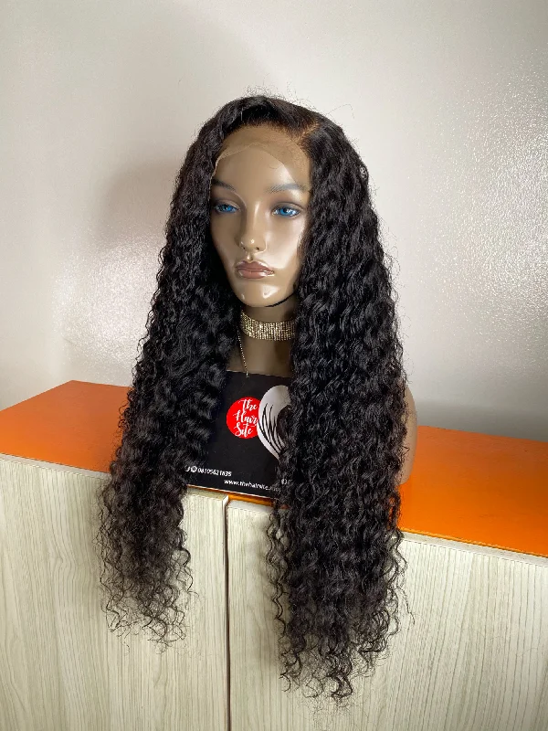 Adjustable - cap lace wig for a comfortable fitRUBY 6 X 6 CURLY  GLUELESS WIG