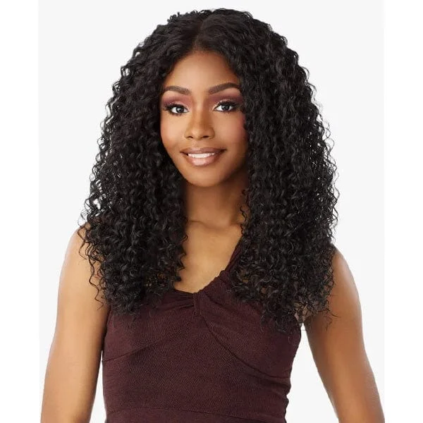 Lace wig with a platinum - blonde color for a bold and trendy lookSensationnel Cloud9 What Lace Human Hair Blend 13x6 Frontal Lace Wig - ELIANA 20″