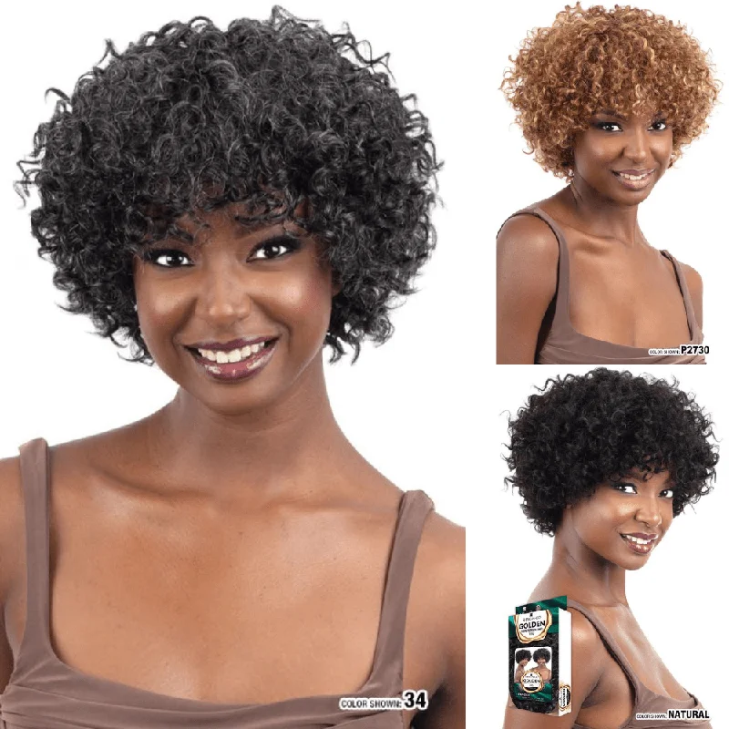 Human - hair wig with a silk - base cap for a comfortable and smooth feelShake-N-Go Golden 100% Human Hair Wig - Stacey