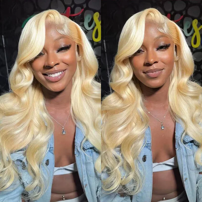 Peruvian - human - hair wig with a soft and manageable feelSterly Hair Transparent Lace 13×4/13x6 Body Wave Blonde Lace Front Wigs Human Hair