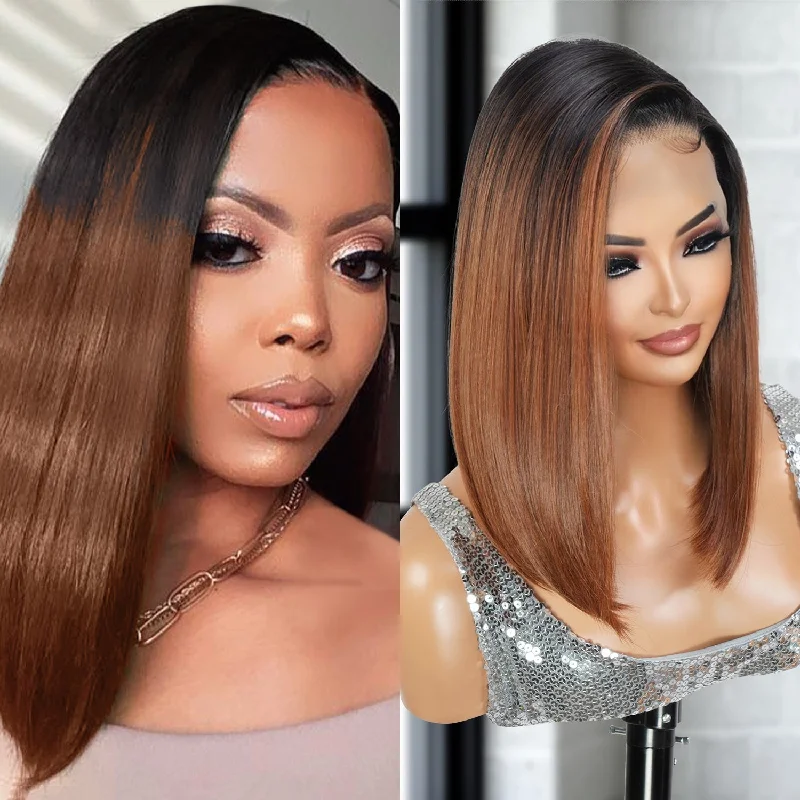 Lace wig with a natural - looking root for a more realistic lookThe Stylist Human Hair Blend Pre Plucked 13x6 Invisible HD Lace Frontal Wig Brianna