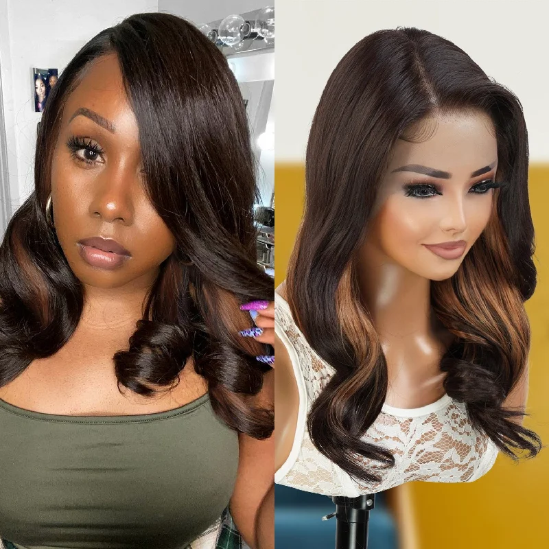 Human - hair lace wig for a luxurious and natural feelThe Stylist Human Hair Blend Pre Plucked 13x6 Invisible HD Lace Frontal Wig Destiny