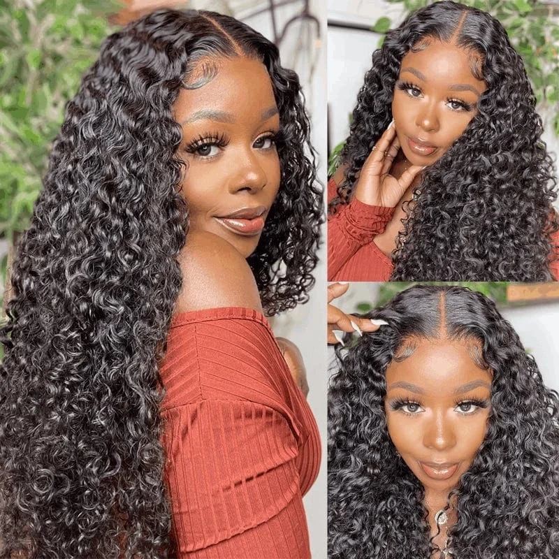 Lace wig with a honey - blonde color for a warm and sunny appearanceWear & Go Jerry Curly 7x5 HD Pre-cut Lace Pre-bleached Tiny Knots Glueless Lace Closure Wig  [PL06]