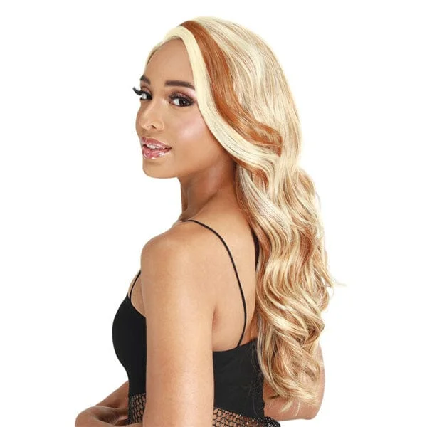 Full - lace wig with a natural - looking hairline for a seamless appearanceZury Sis Human Hair Blend Natural Mix Glueless Lace Front Wig - PM LF HD CAMA