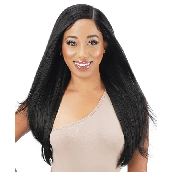 Lace wig with a wavy texture for a beachy lookZury Sis Prime Human Hair Blend Lace Front Wig - PM FP GL ANIKA