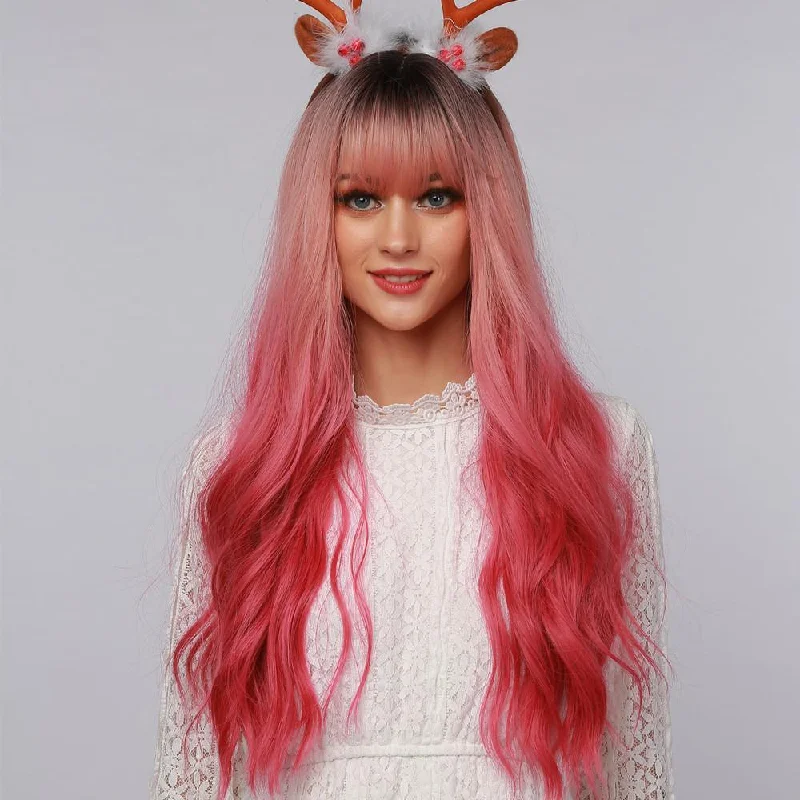 Colored wig with a natural - looking root for a more realistic look23 Inches Halloween Cosplay Lolita Synthetic Wig