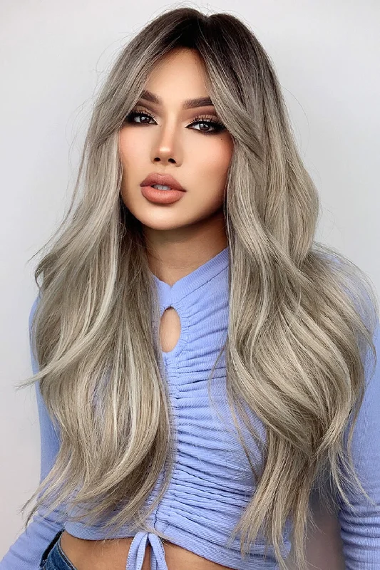 Colored wig with a straight texture for a sleek and minimalist lookFull Machine Long Wave Wigs 26''