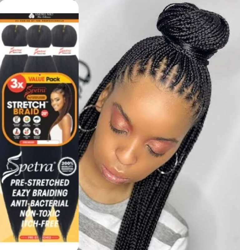 Heat - resistant braided wigs for styling flexibilityAmore Mio Stretch Spectra Antibacterial EZ Braid 3X 20”