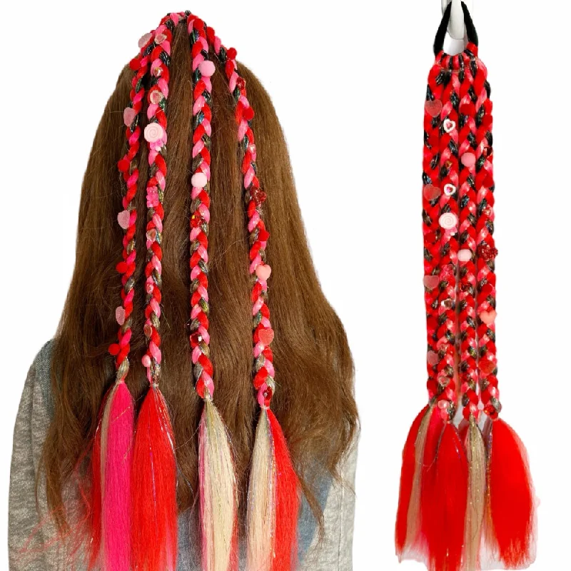 Long - length braided wigs for a glamorous and voluminous styleBe Mine Gemmed Braided Ponytail