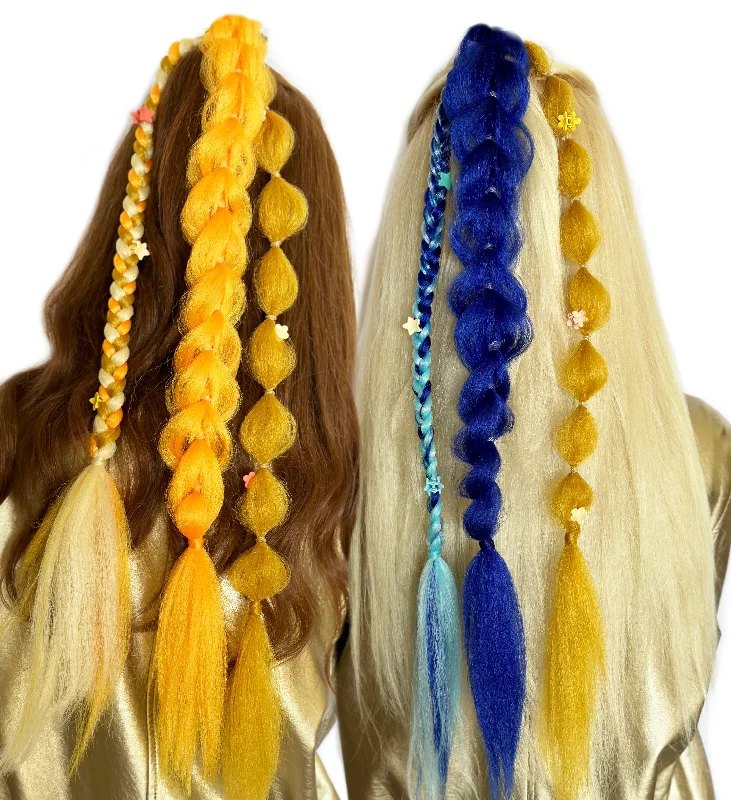 Braided wigs with a natural - looking scalp for a more realistic finishBlue and Bing Boho Braids