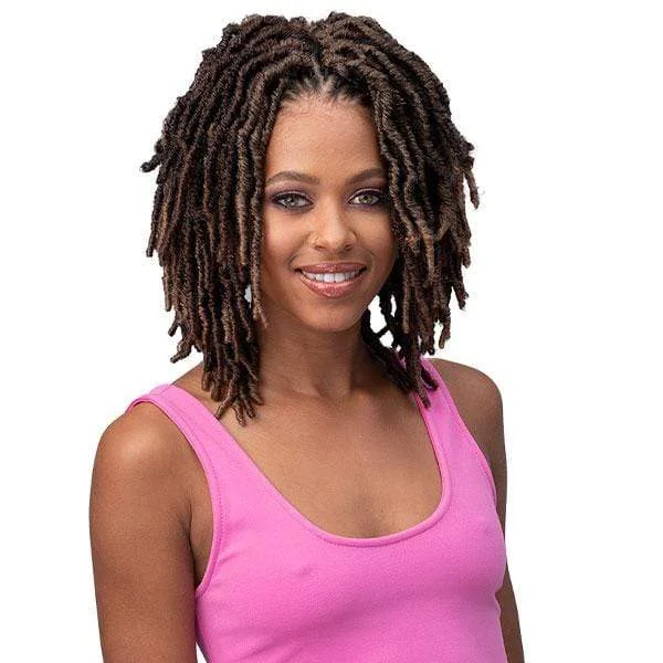 Braided wigs with a pre - plucked hairline for a natural lookBobbi Boss African Roots Pre-Loop Braid - NU LOCS 8"